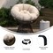 Merrick Lane Papasan Style Woven Wicker Swivel Patio Chair with Removable All-Weather Cushion